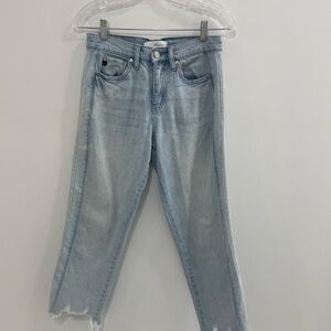KanCan Light Wash Distressed Ankle Jeans